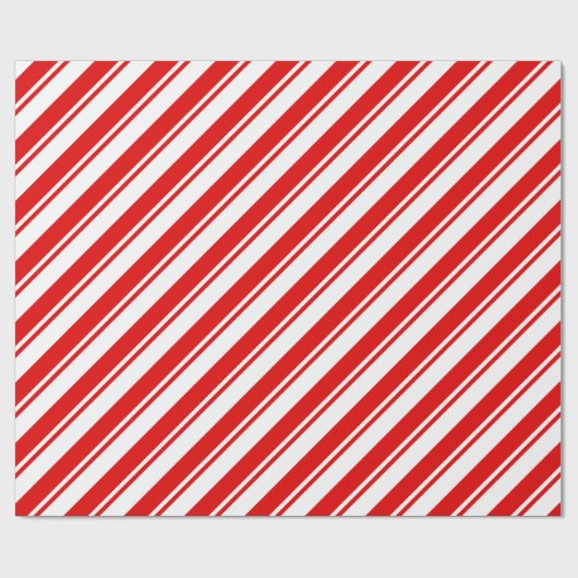 Peppermint Candy Red Stripe Geschenkpapier (Flach)