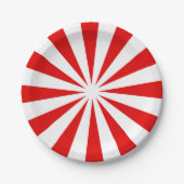 Peppermint Candy Red Stripe Pappteller (Vorderseite)