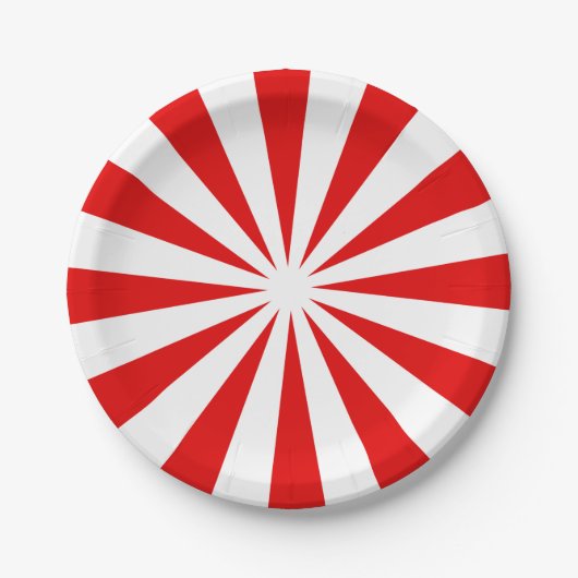 Peppermint Candy Red Stripe Pappteller (Vorderseite)