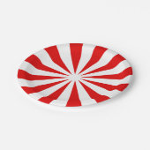 Peppermint Candy Red Stripe Pappteller (Schrägansicht)