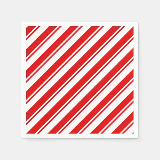 Peppermint Candy Red Stripe Serviette (Vorderseite)