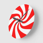 Peppermint Candy Runde Wanduhr (Winkel)