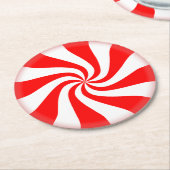 Peppermint Candy Runder Pappuntersetzer (Angewinkelt)