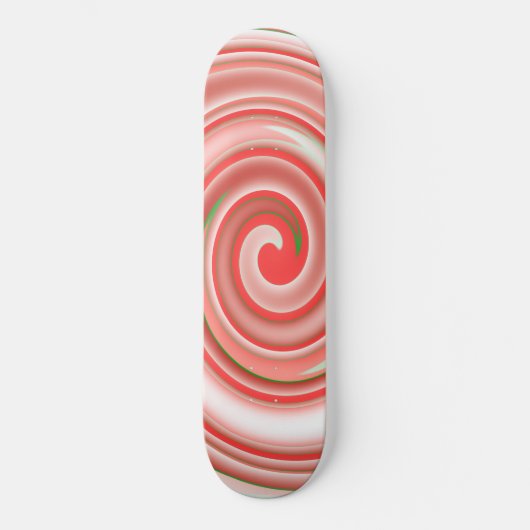 Peppermint Candy Swirl Skateboard (Vorderseite)