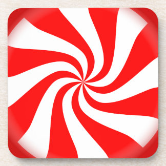 Peppermint Candy Weihnachts-Set von 6 Cork-Unterse Untersetzer