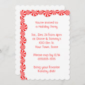 Peppermint Candy Weihnachtsfeier Einladung (Vorne/Hinten)