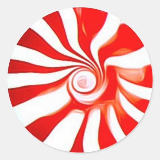Peppermint Candy Weihnachtskleber Runder Aufkleber (Vorderseite)