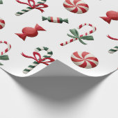 Peppermint Candy Weihnachtswrapping Paper Geschenkpapier (Ecke)