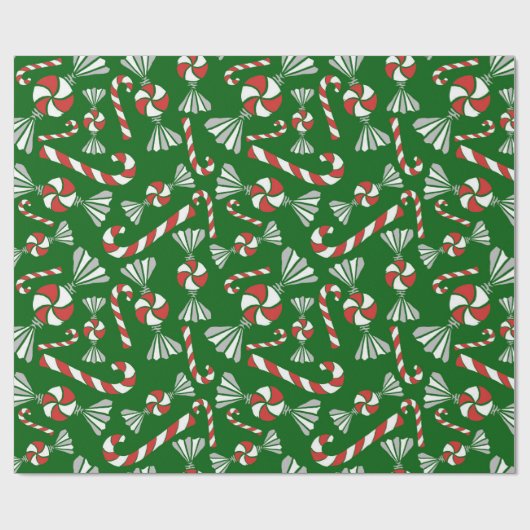 Peppermint Candy Weihnachtswrapping Paper Geschenkpapier (Flach)
