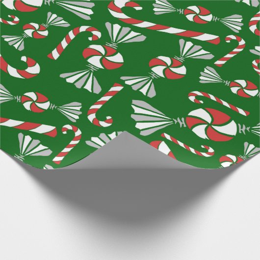 Peppermint Candy Weihnachtswrapping Paper Geschenkpapier (Ecke)