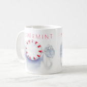 PEPPERMINT CANDY Weiße Tasse + Text (Vorderseite Links)