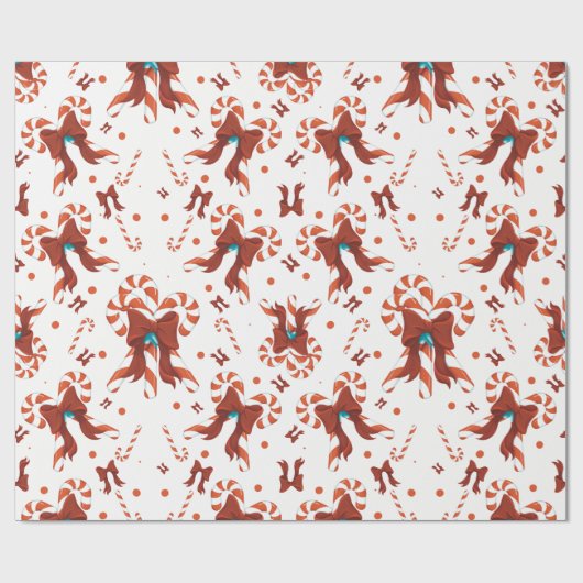 Peppermint Charm Wrapping Paper Geschenkpapier (Flach)