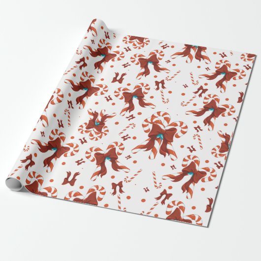 Peppermint Charm Wrapping Paper Geschenkpapier (Ungerollt)