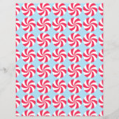 Peppermint Christmas Blue Stationspapier (Rückseite)