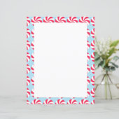 Peppermint Christmas Blue Stationspapier (Stehend Vorderseite)