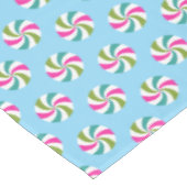 Peppermint Christmas Blue Tischdecke (Schrägansicht)