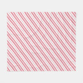 Peppermint Christmas Candy Cane Stripes Fleecedecke (Vorderseite (Horizontal))