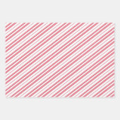 Peppermint Christmas Candy Cane Stripes Geschenkpapier Set (Vorderseite)