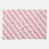Peppermint Christmas Candy Cane Stripes Geschirrtuch (Horizontal)