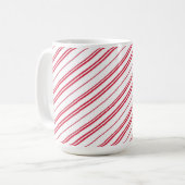 Peppermint Christmas Candy Cane Stripes Kaffeetasse (Vorderseite Links)