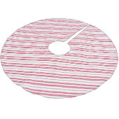 Peppermint Christmas Candy Cane Stripes Polyester Weihnachtsbaumdecke (Schrägansicht)