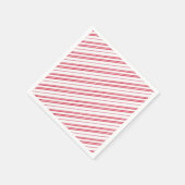 Peppermint Christmas Candy Cane Stripes Serviette (Ecke)