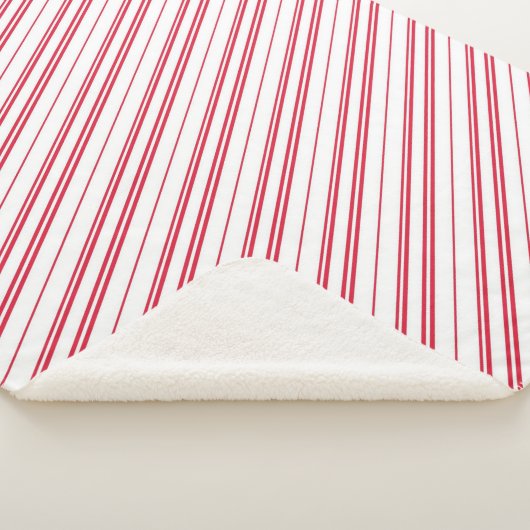 Peppermint Christmas Candy Cane Stripes Sherpadecke (3/4)
