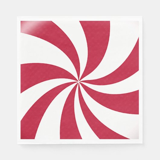 Peppermint Christmas Candy Serviette (Vorderseite)