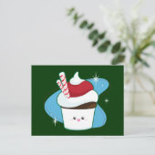 Peppermint Cupcake Postkarte (Stehend Vorderseite)