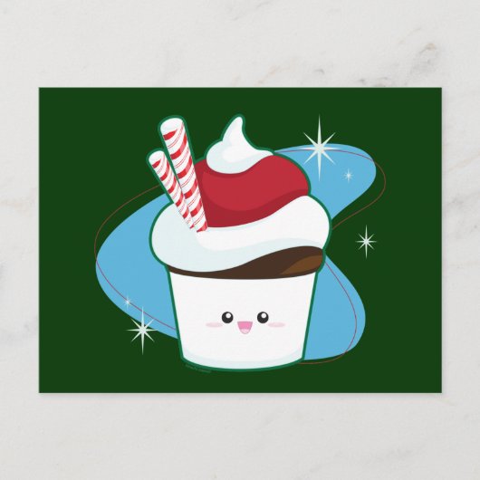 Peppermint Cupcake Postkarte (Vorderseite)