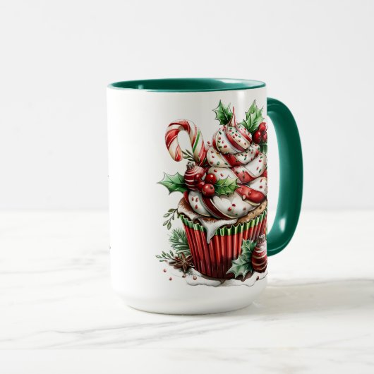 Peppermint Cupcakes Tasse (VorderseiteRechts)