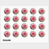 Peppermint Dahlia Sticker (Blatt)
