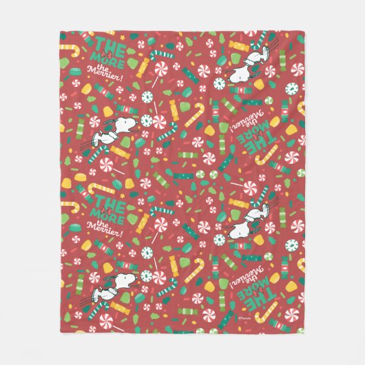 Peppermint Dreams Snoopy Candy Pattern Fleecedecke (Vorderseite)