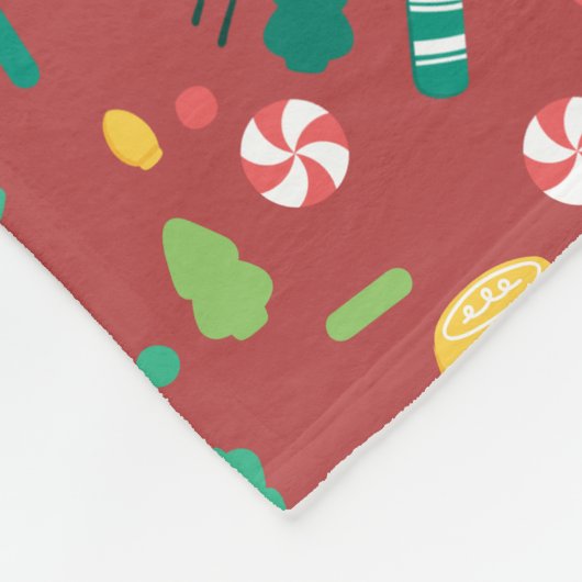 Peppermint Dreams Snoopy Candy Pattern Fleecedecke (Ecke)