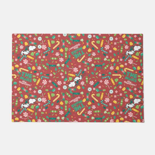 Peppermint Dreams Snoopy Candy Pattern Fußmatte (Vorderseite)