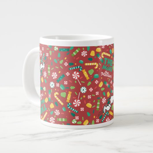 Peppermint Dreams Snoopy Candy Pattern Jumbo-Tasse (Vorderseite Links)