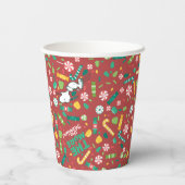 Peppermint Dreams Snoopy Candy Pattern Pappbecher (Rückseite)