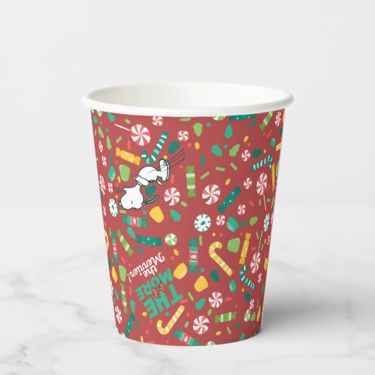 Peppermint Dreams Snoopy Candy Pattern Pappbecher (Rückseite)