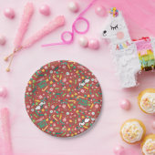 Peppermint Dreams Snoopy Candy Pattern Pappteller (Party)