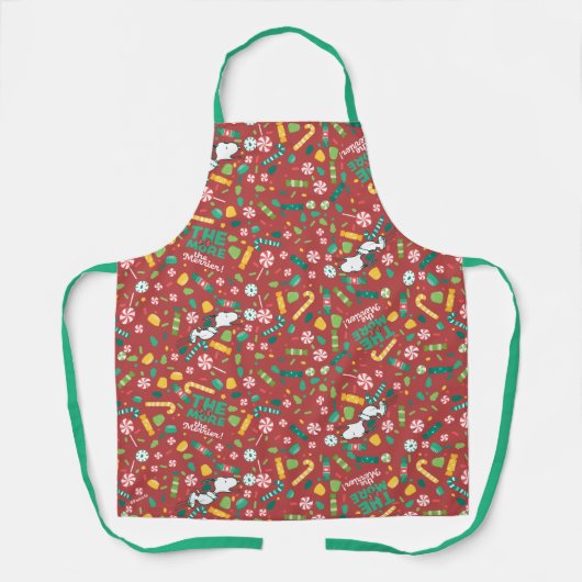 Peppermint Dreams Snoopy Candy Pattern Schürze (Vorderseite)
