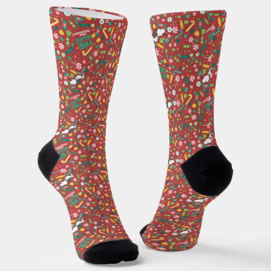 Peppermint Dreams Snoopy Candy Pattern Socken (Gewinkelt)