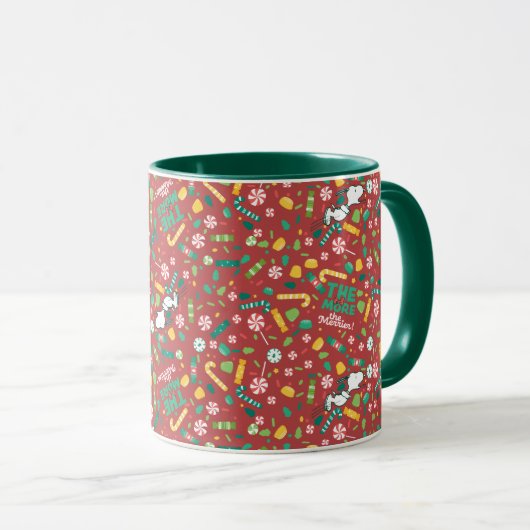 Peppermint Dreams Snoopy Candy Pattern Tasse (VorderseiteRechts)