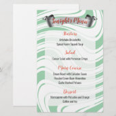 Peppermint Drehung Catering Weihnachtsmenü Briefpapier (Vorne/Hinten)