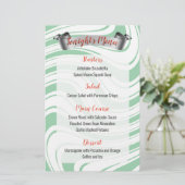 Peppermint Drehung Catering Weihnachtsmenü Briefpapier (Stehend Vorderseite)