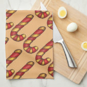 Peppermint Drehung Weihnachts Candy Cane Cookies Geschirrtuch (Viertel Falte)