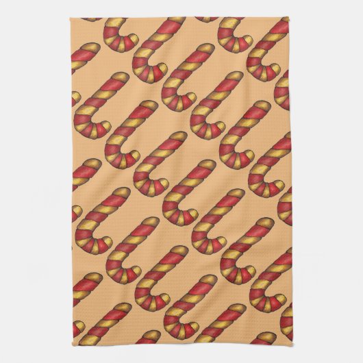 Peppermint Drehung Weihnachts Candy Cane Cookies Geschirrtuch (Vertikal)