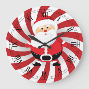 Peppermint Drehung Weihnachts-Weihnachtszeit Große Wanduhr