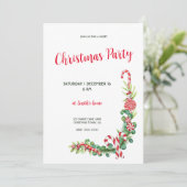 Peppermint elegant einladung (Stehend Vorderseite)