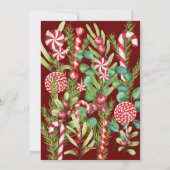 Peppermint elegant feiertagskarte (Rückseite)