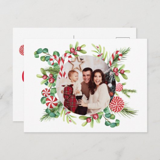 Peppermint Elegante Postkarte (Vorne/Hinten)